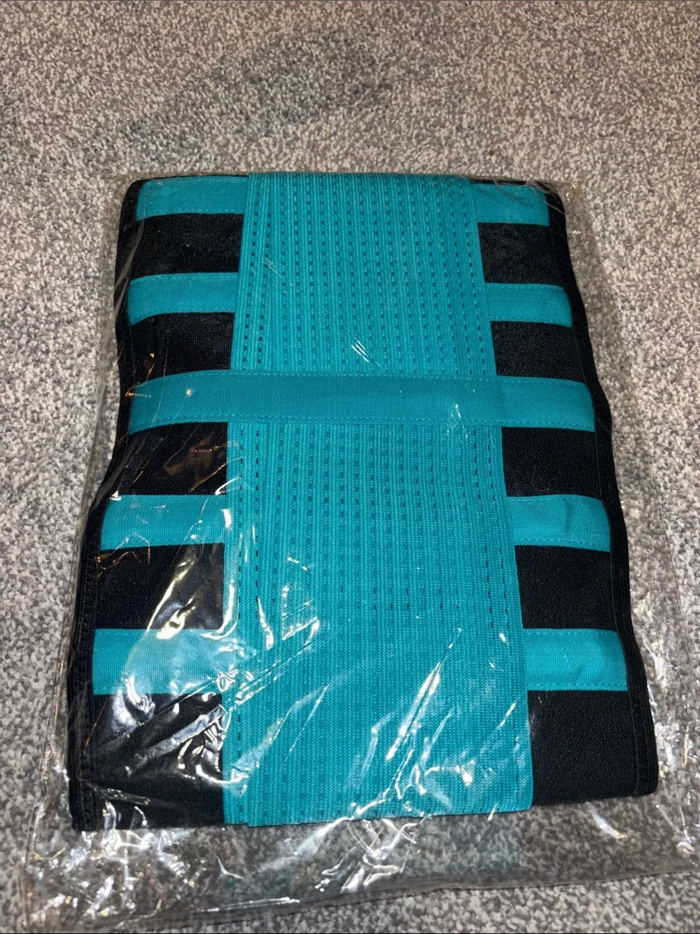 Black & Teal Compression Waist Trainer